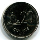 20 SUCRE 1991 ECUADOR UNC Münze #W11008.D.A - Ecuador