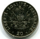 20 CENTIMES 1991 HAITI UNC Münze #W11100.D.A - Haïti