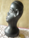 Vintage Buste Tete Africain Sculpté à La Main En ébène - African Art