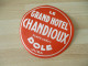DOLE JURA GRAND HOTEL CHANDIOUX  ETIQUETTE HOTEL - Etiquettes D'hotels