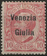 TRVG22N1 - 1918/19 Terre Redente - Venezia Giulia, Sassone Nr. 22, Francobollo Nuovo Senza Linguella **/ - Venezia Giuliana