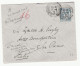 1908 MONACO To ITALY With INSIGNIA On The Back, To Hotel Cosmopolitsia San Remo Cover Stamps - Storia Postale