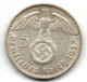 Deutsches Reich - 5 Mark - 1937 - F - Silber - Hindenburg - 5 Reichsmark