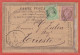 FRANCE CARTE PRECURSEUR DE 1876 DE PARIS POUR TRIESTE (PLI) - Voorloper Kaarten