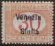 TRVGSx4L - 1918 Terre Redente - Venezia Giulia, Sassone Nr. 4, Segnatasse Nuovo Con Traccia Di Linguella */ - Vénétie Julienne