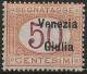 TRVGSx6L - 1918 Terre Redente - Venezia Giulia, Sassone Nr. 6, Segnatasse Nuovo Con Traccia Di Linguella */ - Vénétie Julienne