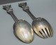 Delcampe - -RARE SERVICE A SALADE ARGENT MASSIF Poinçons RUSSES 84 1867 PK NP XIXe   E - Silverware