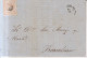 Año 1867 Edifil 96 Isabel II Carta Matasellos Rejilla Valencia  Membrete Jose Conejos - Cartas & Documentos