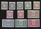 Monaco Non Dentelé Taxe N°29/38A** . - Variétés