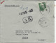 1946 Marianne Gandon 20FR N°728 Seul Lettre Recommandé Provisoire  + AR Accusé De Réception Paris Pour La Suisse. Rare - 1945-54 Marianna Di Gandon
