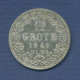 Bremen Stadt 12 Grote 1845, Gekröntes Wappen, J 20 Sehr Schön + (m6420) - Monedas Pequeñas & Otras Subdivisiones