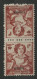 TUNISIE Tête- Bêche Timbres De Bienfaisance Des P. T. T. De 1945  "Pour Eux Merci" Neufs ** (MNH) 1 Fr Rouge TB - Unused Stamps