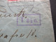 Dänemark 1938 MS Aabenraa - Menden Nachgebühr Beleg / T - Stempel Und Violetter Ra1 T 8 1/2 C. - Storia Postale