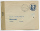 GANDON 4FR GRAVE SEUL LETTRE COVER PARIS 78 28.2.1945 POUR USA + CENSURE  AU TARIF - 1945-54 Marianne De Gandon