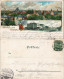 Ansichtskarte Hanau Künstlerkarte - 2 Bild Stadt Und Bahnhof 1902 - Hanau