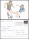Ansichtskarte  Sport - Fußball, Zweikampf Spieler - Künstlerkarte 1989 - Soccer