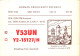 German Democtaric Republic Radio Amateur QSL Card Y53UN Y03CD 1984 - Radio Amatoriale