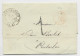 HELVETIA SUISSE VERRIERES SUISSES 8 MAI 1850  LETTRE COVER PONTARLIER DOUBS TAXE TAMPON 1 + SUISSE PONTARLIER FRONTALIER - 1843-1852 Kantonalmarken Und Bundesmarken