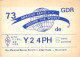 German Democtaric Republic Radio Amateur QSL Card Y24PH Y03CD 1985 - Radio Amatoriale