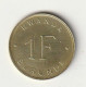 1 FRANC 1961 RWANDA -BURUNDI /5446// - Rwanda