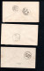 Ca. 1890, 3 Stationary Covers , Clear Cancels , With Arrival Marks  #1583 - 1882-1901 Impero