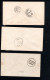 Ca. 1890, 3 Stationary Covers , Clear Cancels , With Arrival Marks  #1583 - 1882-1901 Empire