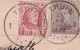 ROI HOUYOUX  ALBERT 1ER DOUBLE CACHET THUIN SIMPLE CERCLE 1928 JOYEUX NOEL A NOYER 2051 - 1922-1927 Houyoux