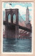 23887 / ⭐ NY BROOKLYN BRIDGE WOOLWORTH BUILDING NEW YORK Postmark 1928 Published HABERMAN'S N°17019 - Brooklyn