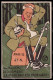 Artist Signed LG Georges Lemmen ? French Propaganda WWI Anti Kaiser Pc VK8329 - Comics