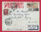 !!! INDOCHINE, LETTRE RECOMMANDÉE PAR AVION DU BUREAU NAVAL NUMÉRO 91 POUR SYDNEY, AUSTRALIE DE 1950 - Airmail