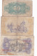 ESPAGNE - ESPAÑA - LOT De 3 BILLETS GUERRE CIVILE FRANCO 1937 Et 1938 - 1-2 Peseten