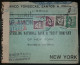 CORREIO AÉREO - REGISTADO - WWII - CENSURAS - DESTINO A NOVA YORK (PORTE 22$25) - Cartas & Documentos