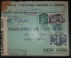 CORREIO AÉREO -REGISTADO -  WWII - CENSURAS - DESTINO A NOVA YORK - PORTE 22$25 - Briefe U. Dokumente