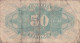 ESPAGNE - ESPAÑA - BILLET 50 Centimos GUERRE CIVILE FRANCO 1937 - Série A 9639849 - 1-2 Peseten