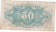 ESPAGNE - ESPAÑA - BILLET 50 Centimos GUERRE CIVILE FRANCO 1937 - Série B 5881148 - 1-2 Peseten