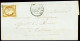 Lettre N°1 10c Bistre-jaune, OBL PC 158 + T15 "Aubenas (6)" Ardèche (1852) Sur Lettre. B - 1849-1850 Ceres