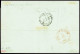 Lettre N°2 En Paire (1 Ex Touche) + N°6 (touché) OBL Grille + T15 "(DS2) Paris DS2 60" (1851) Sur Lettre Pour Amsterdam, - 1849-1850 Ceres