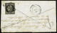 Lettre Grille Sur N°3 20c Noir + CàD T15 Steenwoorde, Nord, 18 Juil 50 + Cachet OR Sur Lettre Datée De Westoutre En Belg - 1849-1850 Cérès