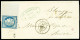 Lettre N°4, Grand BDF à Gauche, OBL PC 85 + T15 "Amiens (76)" (1852) Sur Lettre,  Signée Calves, TB - 1849-1850 Ceres