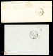 Lettre 3 Lettres AFF N°4 OBL Grille + T15 Et 1 Lettre AFF N°4, 2 Pièces (def) OBL PC + T15 Marmande (1852) - 1849-1850 Cérès