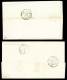 Lettre 3 Lettres AFF N°4 OBL Grille + T15 Et 1 Lettre AFF N°4, 2 Pièces (def) OBL PC + T15 Marmande (1852) - 1849-1850 Ceres