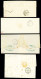 Lettre 4 Lettres AFF N°4 (dont 2 Paires) OBL Grille + T15 Lesparre (1850), T15 Jussey, T15 Alger (1851) Et T15 Lyon (185 - 1849-1850 Cérès