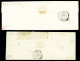 Lettre 2 Lettres : N°10 Percé En Lignes OBL PC 2372 + T15 "Pamiers (8)" (Ariège, 1853) Et N°10 OBL PC 3623 + T15 "Villen - 1852 Louis-Napoléon