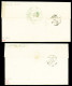 Lettre 2 Lettres : N°10 OBL PC 410 + T15 Blaye (Gironde, 11 Mai 1853) Et N°10 En Paire OBL PC 410 + T15 Blaye (8 Mars 18 - 1852 Luis-Napoléon