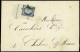 Lettre N°10b 25c Bleu, Cdf, Filet D'encadrement, Bien Margé, Obl. étoile Sur Lettre De Paris 1854 Pour Chalons-sur-Marne - 1852 Louis-Napoléon