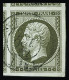 Obl N°11 1c Olive, Marges Maximum (quatre Voisins), Obl. Càd T15, TTB. Signé Calves - 1853-1860 Napoleon III