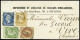 Devant De Lettre N°20 + 21 + 22 + 26 OBL Toulouse (Haute-Garonne 1863) Sur Devant De Bande, Bel AFF Quadricolore. TB - 1862 Napoléon III