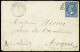 Lettre N°22 (pd) Obl. Grille +càd "Corps Exp. D'Italie 2è Division 20 Mars 65"sur Enveloppe Pour Angers, B/TB - 1862 Napoléon III.