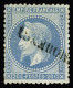 Obl N°29B 20c Bleu, Obl. Griffe De Montmorency, TB Et Rare - 1863-1870 Napoléon III Con Laureles
