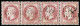 Obl N°32 80c Rose, Bande De Quatre Obl. GC 532 De Bordeaux (Gironde), TB - 1863-1870 Napoléon III Lauré